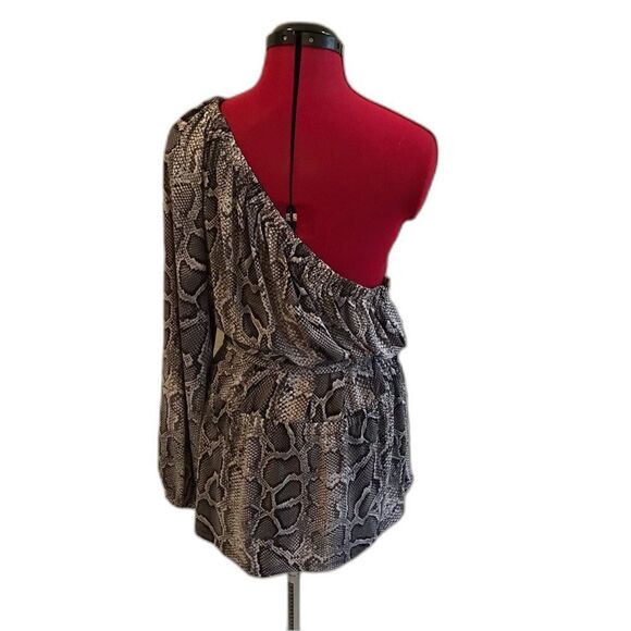 Michael Michael Kors Plus Size 1X & 2X One Shoulder Belted Python Tunic NWT - Picture 9 of 16
